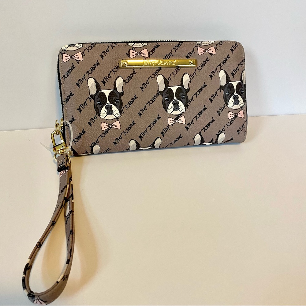 NWT Betsey Johnson Boston terrier wallet